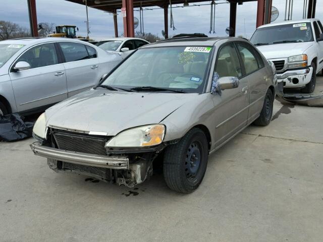 1HGES26883L005573 - 2003 HONDA CIVIC EX BROWN photo 2