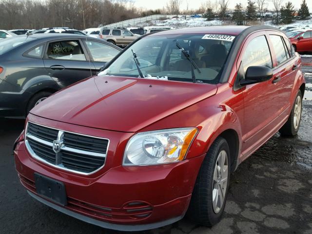 1B3HB48B77D566395 - 2007 DODGE CALIBER SX RED photo 2