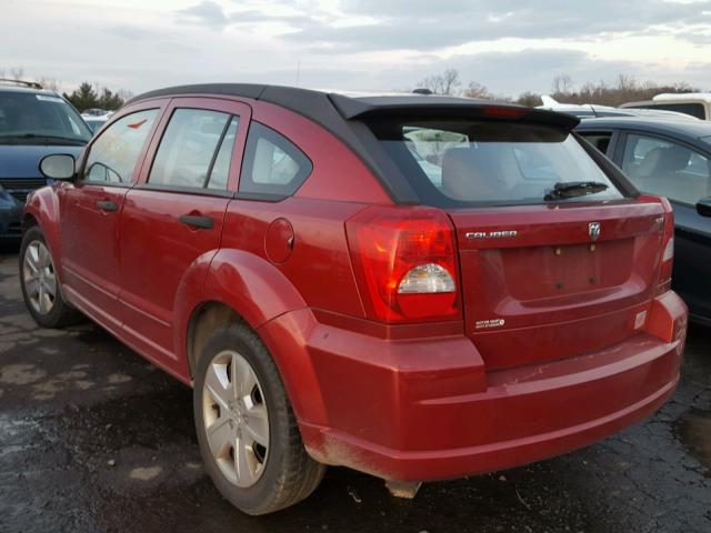 1B3HB48B77D566395 - 2007 DODGE CALIBER SX RED photo 3