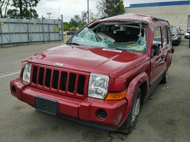 1J8HH48K16C136615 - 2006 JEEP COMMANDER RED photo 2