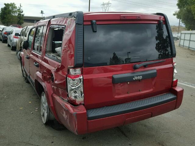 1J8HH48K16C136615 - 2006 JEEP COMMANDER RED photo 3