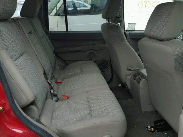 1J8HH48K16C136615 - 2006 JEEP COMMANDER RED photo 6
