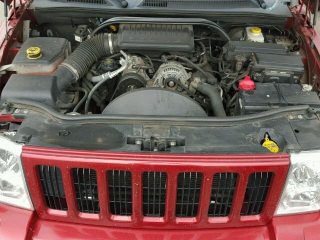 1J8HH48K16C136615 - 2006 JEEP COMMANDER RED photo 7