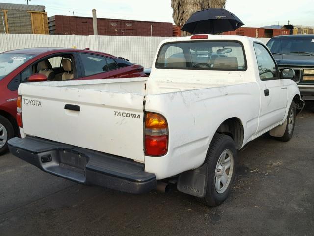 5TENL42N32Z082564 - 2002 TOYOTA TACOMA WHITE photo 4