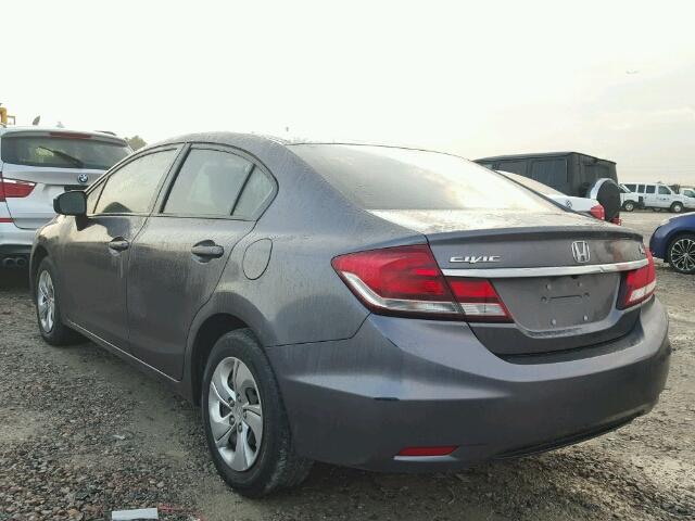 19XFB2F58FE005501 - 2015 HONDA CIVIC LX GRAY photo 3