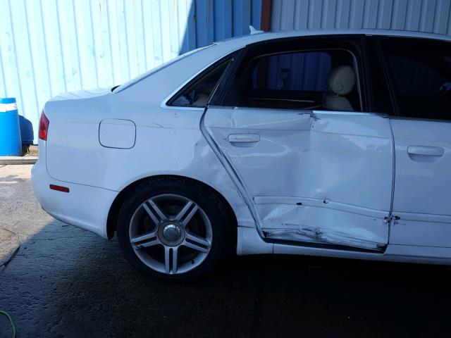 WAUAF78E27A263376 - 2007 AUDI A4 2 WHITE photo 9