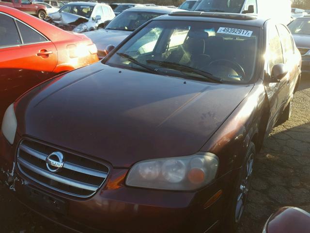 JN1DA31D22T419974 - 2002 NISSAN MAXIMA GLE BURGUNDY photo 2