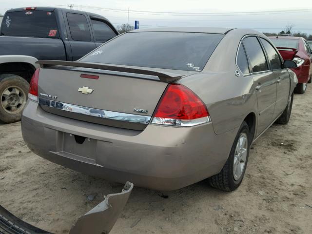 2G1WT58K579299191 - 2007 CHEVROLET IMPALA LT TAN photo 4