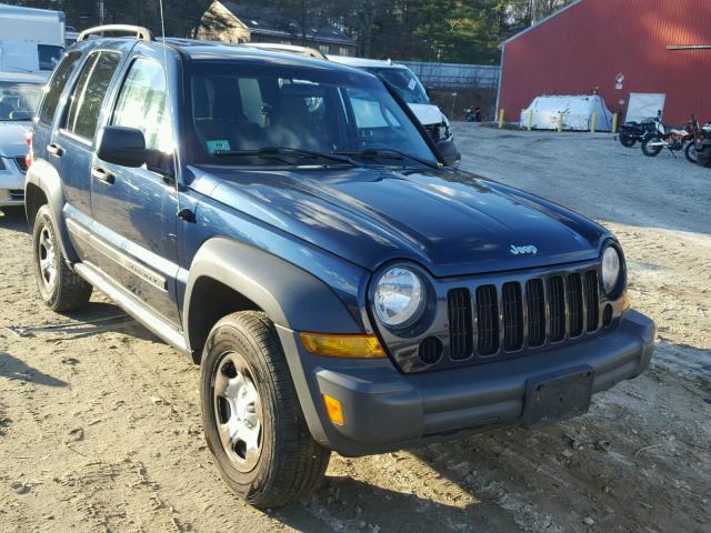 1J4GL48K46W256886 - 2006 JEEP LIBERTY SP BLUE photo 1