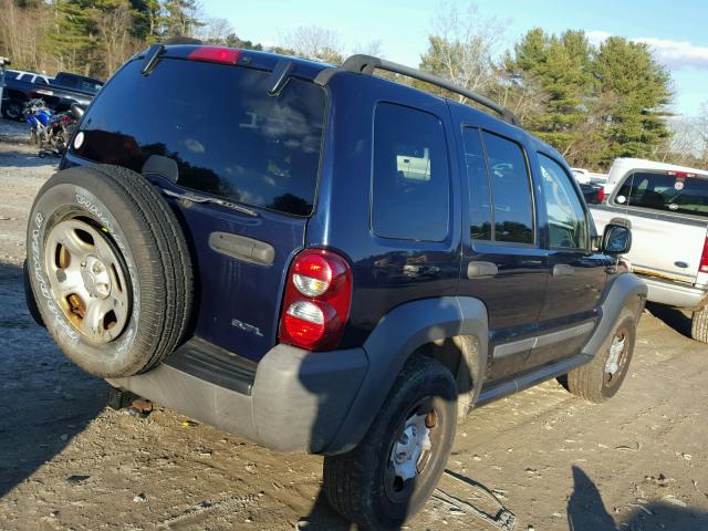 1J4GL48K46W256886 - 2006 JEEP LIBERTY SP BLUE photo 4