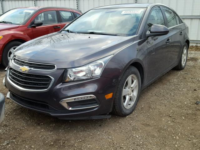 1G1PC5SB5F7138451 - 2015 CHEVROLET CRUZE LT SILVER photo 2