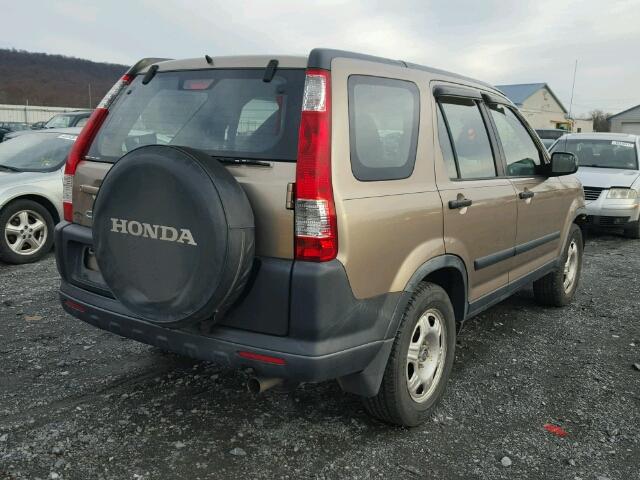 JHLRD78565C051659 - 2005 HONDA CR-V LX BEIGE photo 4