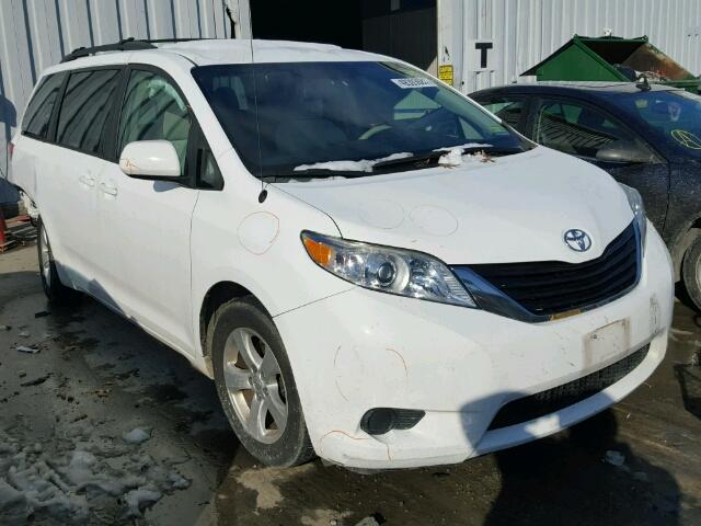 5TDKK3DC0BS169072 - 2011 TOYOTA SIENNA LE WHITE photo 1