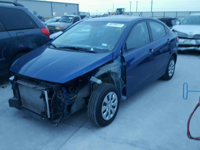 KMHCT4AE1GU981931 - 2016 HYUNDAI ACCENT SE BLUE photo 2