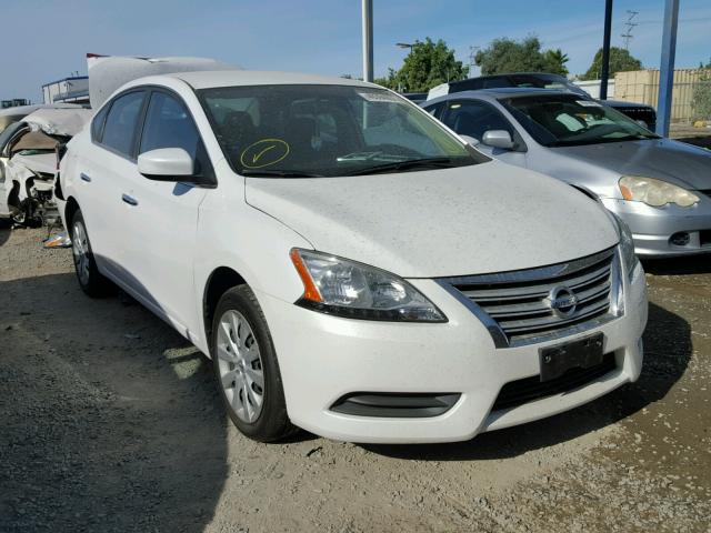 3N1AB7AP0EL638412 - 2014 NISSAN SENTRA S WHITE photo 1