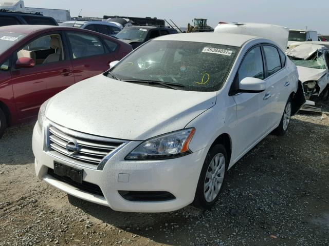 3N1AB7AP0EL638412 - 2014 NISSAN SENTRA S WHITE photo 2