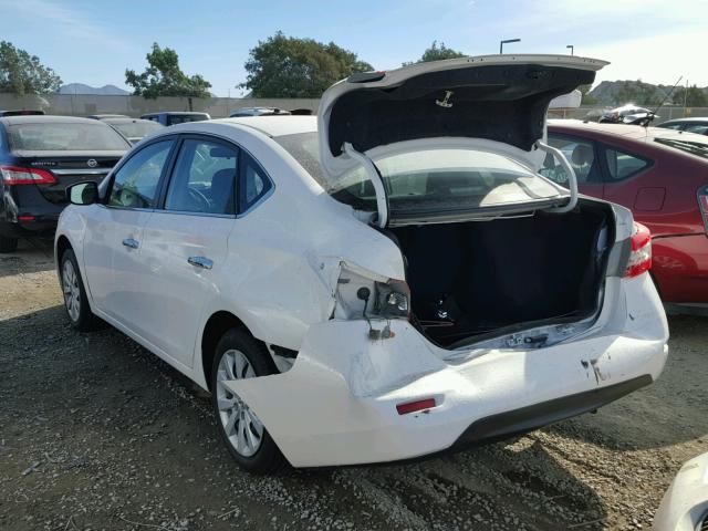 3N1AB7AP0EL638412 - 2014 NISSAN SENTRA S WHITE photo 3