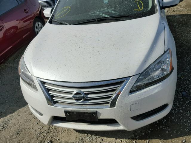 3N1AB7AP0EL638412 - 2014 NISSAN SENTRA S WHITE photo 9