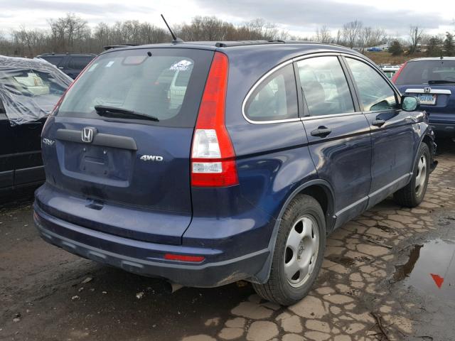 5J6RE4H36AL016891 - 2010 HONDA CR-V LX BLUE photo 4