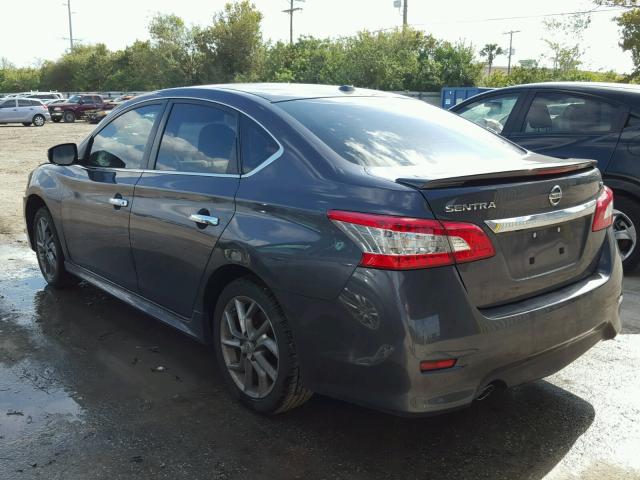 3N1AB7AP1FY363444 - 2015 NISSAN SENTRA S CHARCOAL photo 3