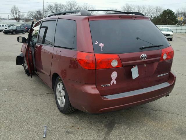 5TDZA23C36S491661 - 2006 TOYOTA SIENNA CE BURGUNDY photo 3