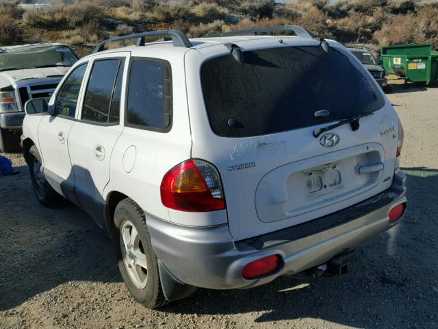 KM8SC73D62U325606 - 2002 HYUNDAI SANTA FE G WHITE photo 3