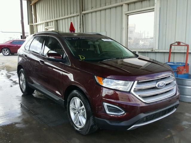 2FMPK3J82HBC30966 - 2017 FORD EDGE SEL MAROON photo 1