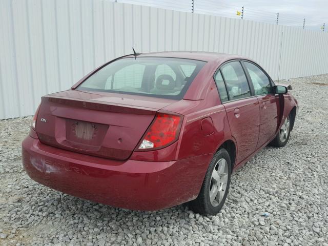 1G8AL55F57Z164804 - 2007 SATURN ION LEVEL MAROON photo 4
