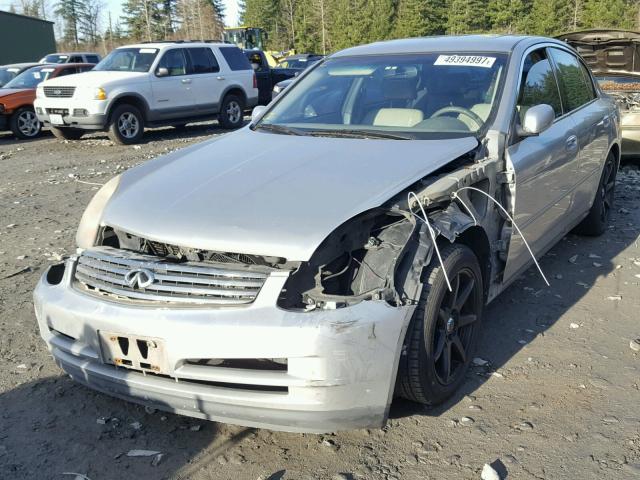 JNKCV51E33M008532 - 2003 INFINITI G35 SILVER photo 2