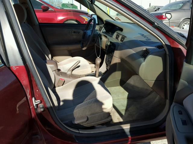 4T1BG22K01U093929 - 2001 TOYOTA CAMRY CE MAROON photo 5