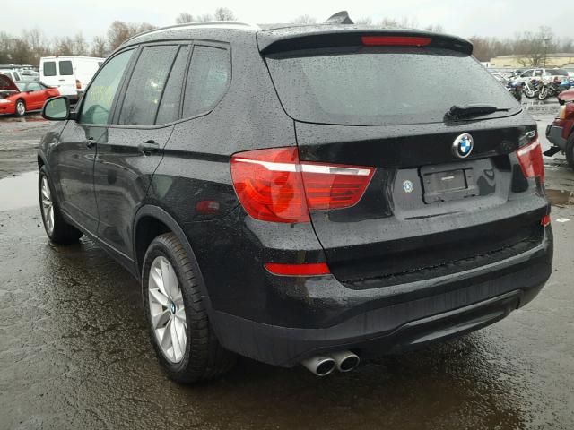5UXWX9C31H0W66603 - 2017 BMW X3 XDRIVE2 BLACK photo 3