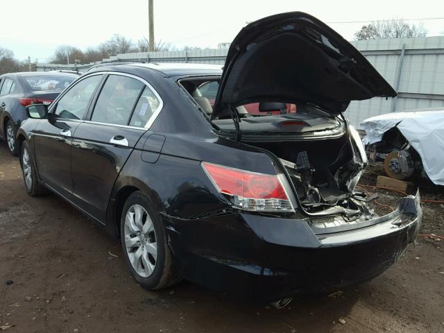 1HGCP36848A041231 - 2008 HONDA ACCORD EXL BLACK photo 3