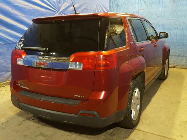 2GKFLREK7D6122971 - 2013 GMC TERRAIN SL RED photo 4