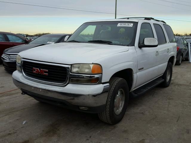 1GKEC13Z92R212458 - 2002 GMC YUKON WHITE photo 2