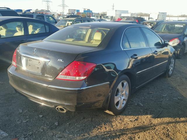 JH4KB16608C000092 - 2008 ACURA RL BLACK photo 4