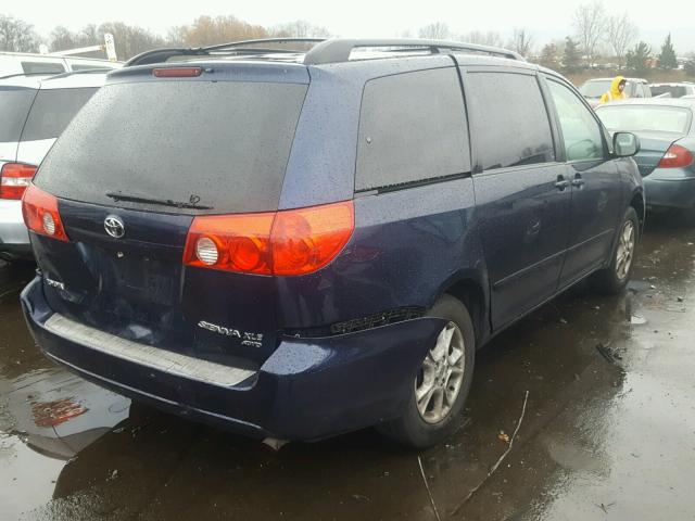 5TDBA22C66S074585 - 2006 TOYOTA SIENNA XLE BLUE photo 4