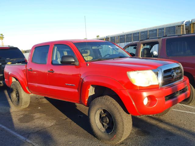 3TMJU62N28M070581 - 2008 TOYOTA TACOMA DOU RED photo 1