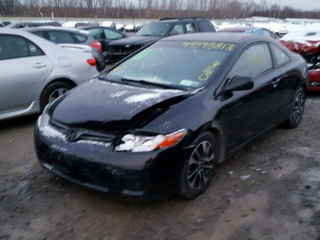 2HGFG12618H549874 - 2008 HONDA CIVIC LX BLACK photo 2