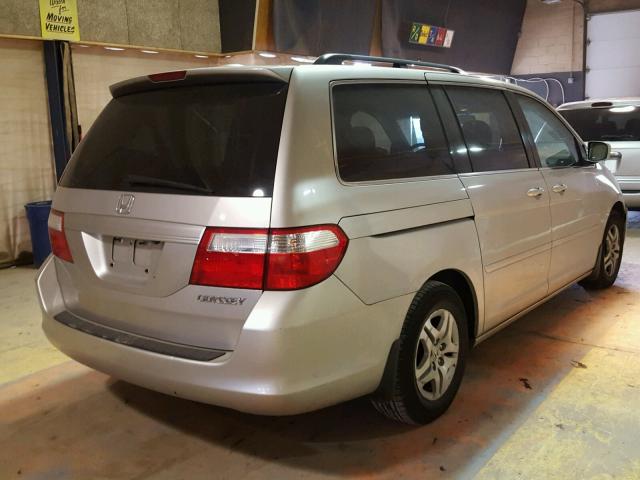 5FNRL38705B064503 - 2005 HONDA ODYSSEY EX SILVER photo 4