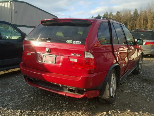 5UXFA93585LE83229 - 2005 BMW X5 4.8IS RED photo 4