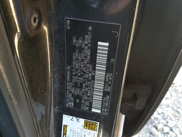 JTLKT324664105200 - 2006 TOYOTA SCION XB Сұр фото 10