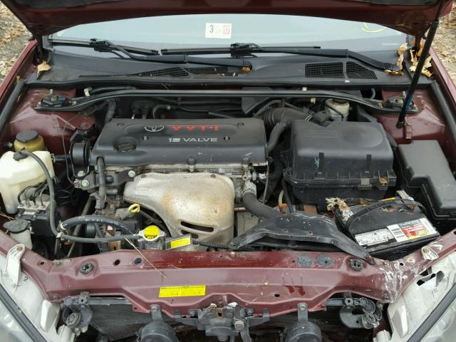 4T1BE32K34U274183 - 2004 TOYOTA CAMRY LE RED photo 7