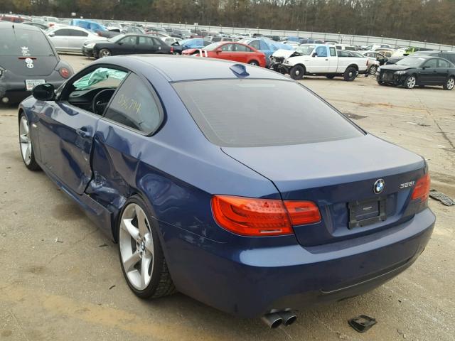 WBAKE3C56DE771300 - 2013 BMW 328 I BLUE photo 3