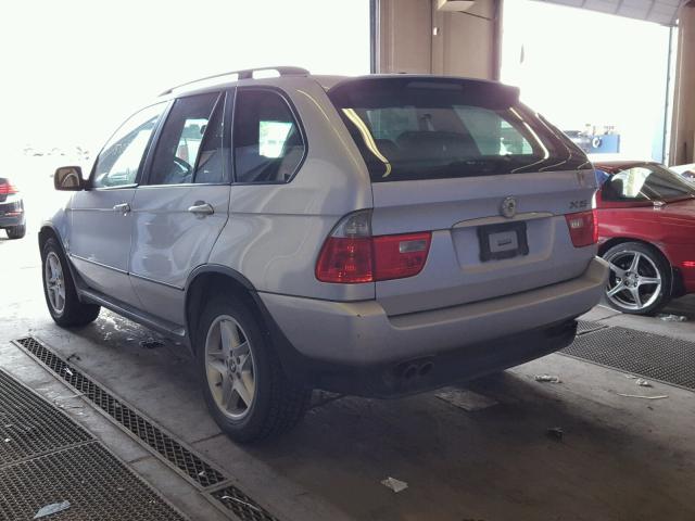 5UXFB53554LV06385 - 2004 BMW X5 4.4I SILVER photo 3