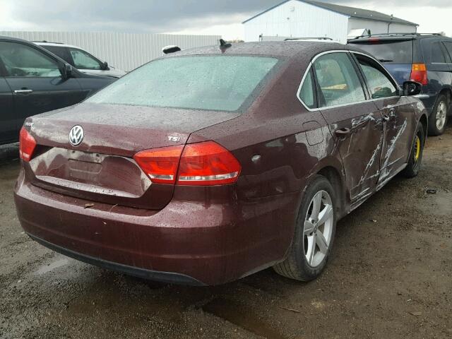 1VWAT7A37EC058655 - 2014 VOLKSWAGEN PASSAT S BURGUNDY photo 4