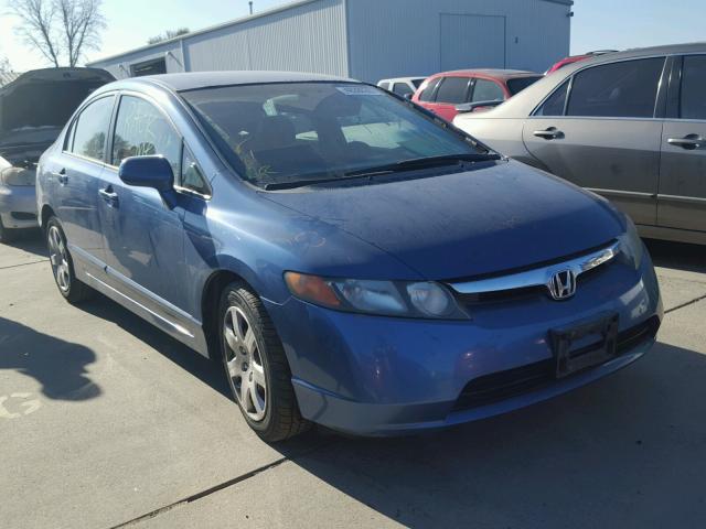 1HGFA16547L129157 - 2007 HONDA CIVIC LX BLUE photo 1