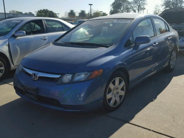 1HGFA16547L129157 - 2007 HONDA CIVIC LX BLUE photo 2