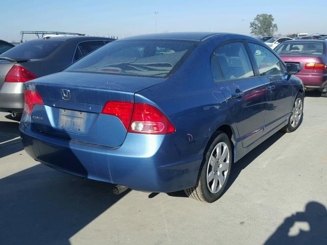 1HGFA16547L129157 - 2007 HONDA CIVIC LX BLUE photo 4