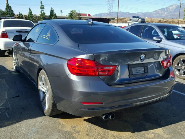 WBA3N3C51EF711182 - 2014 BMW 428 I CHARCOAL photo 3