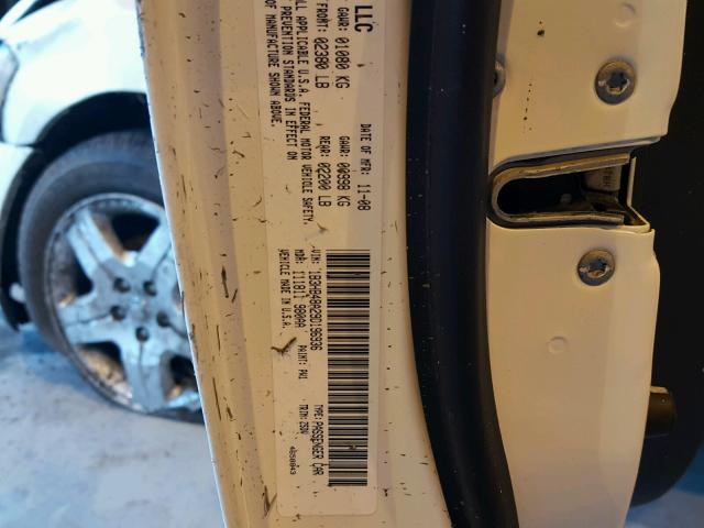 1B3HB48A29D196936 - 2009 DODGE CALIBER SX WHITE photo 10